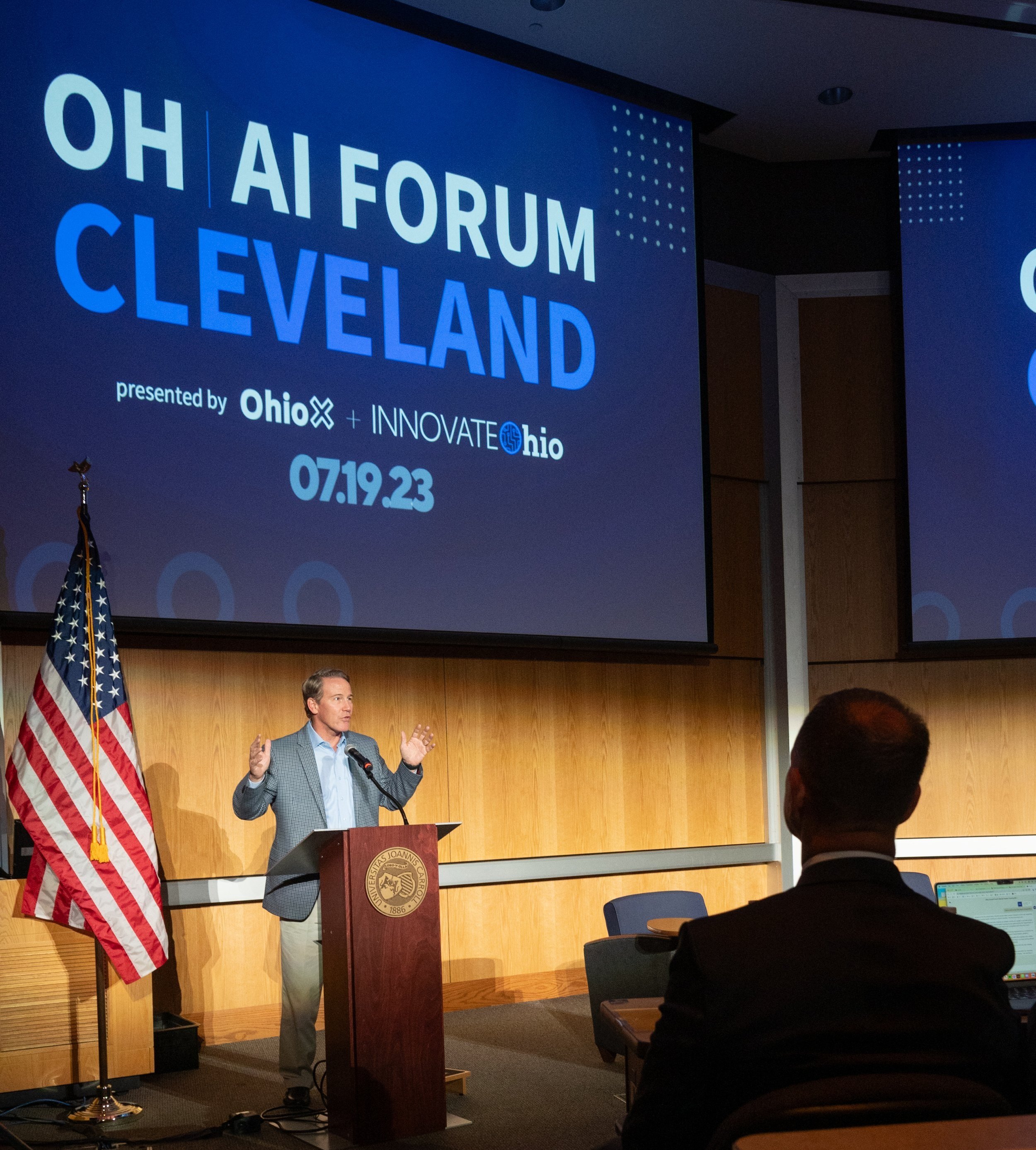  Lt. Governor Jon Husted speaks at the 2023 OH | AI Forum in Cleveland  